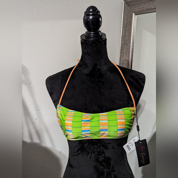 Bandeau Bikini Top in Geo Print - Picture 1 of 8